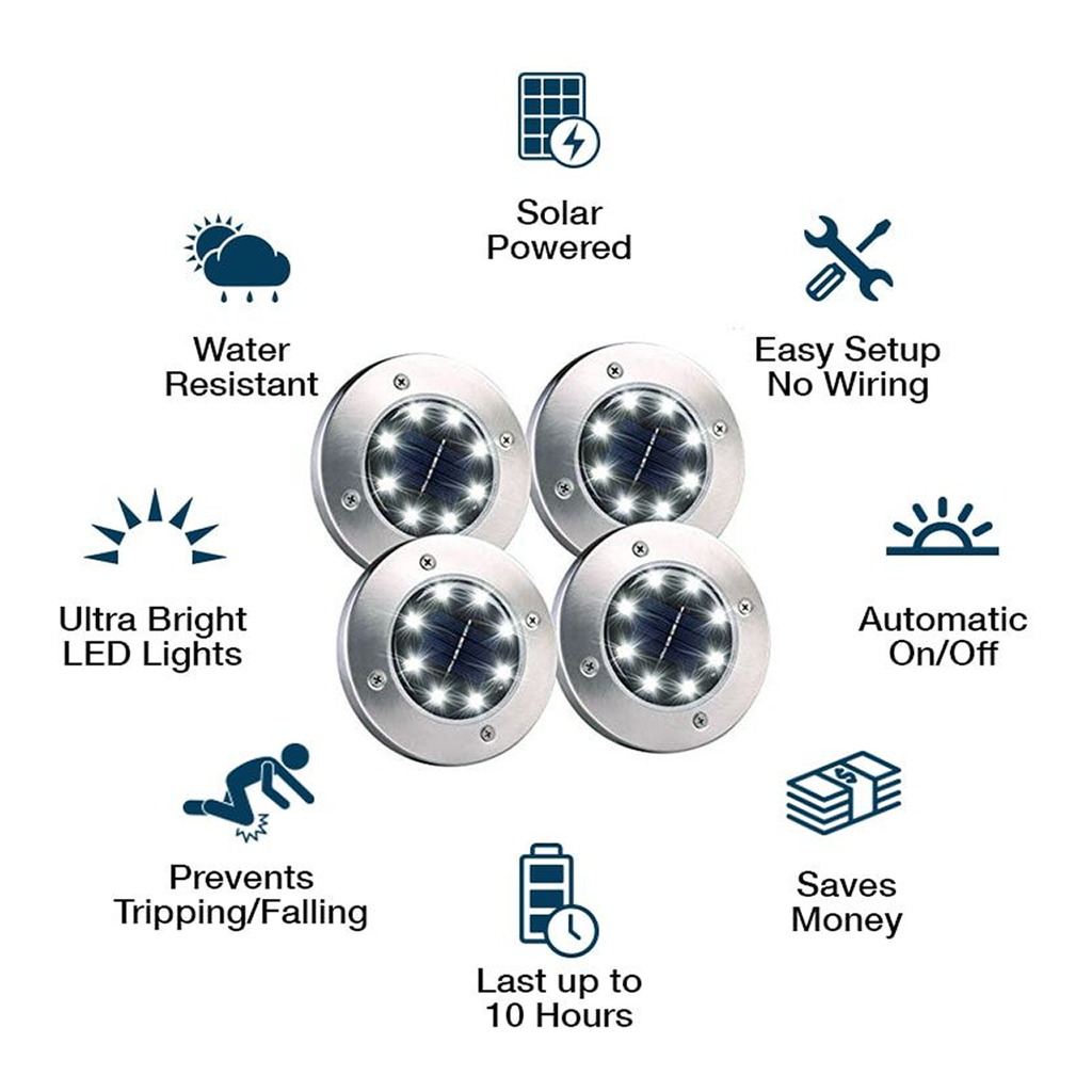Dekorative Solarlampe für Außenwege (x4) 