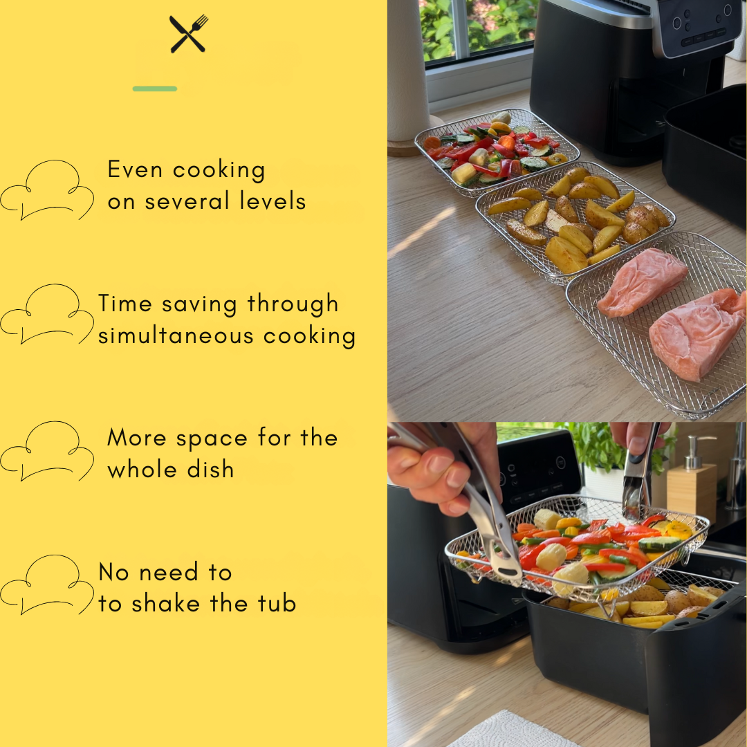 Συσκευές για ομοιόμορφο μαγείρεμα στον αέρα (x3) 