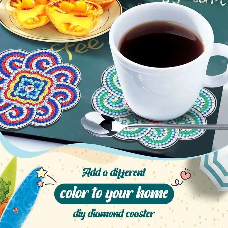Set di sottobicchieri fai-da-te con strass 