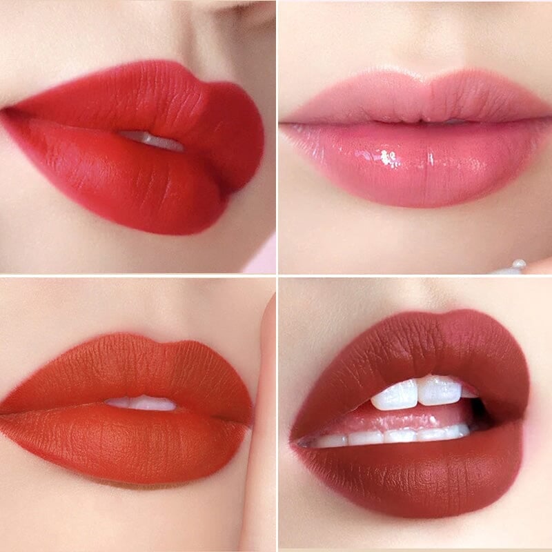 أحمر شفاه غير لامع في علبة حقيبة يد أنيقة 