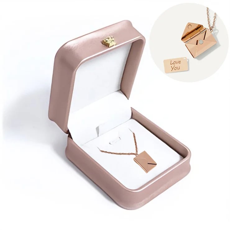 Geheime Umschlagkette mit einer versteckten Liebesbotschaft 