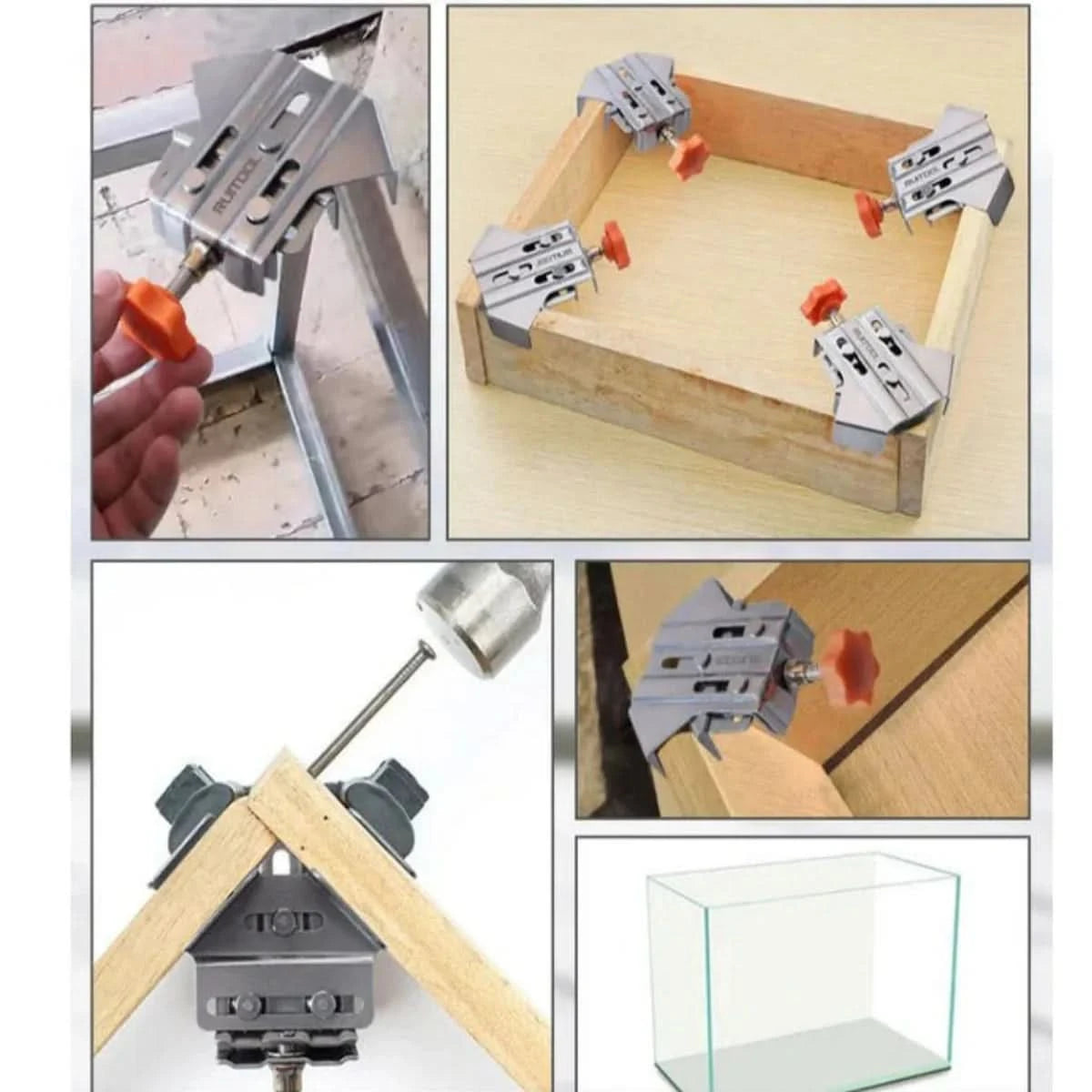 Morsa ad angolo 90° per assemblaggi in legno precisi 