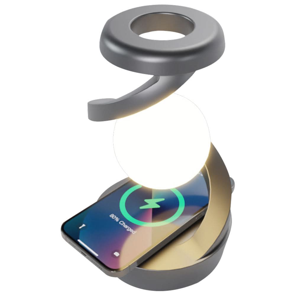 Design-LED-Lampe mit integriertem kabellosem Ladegerät 
