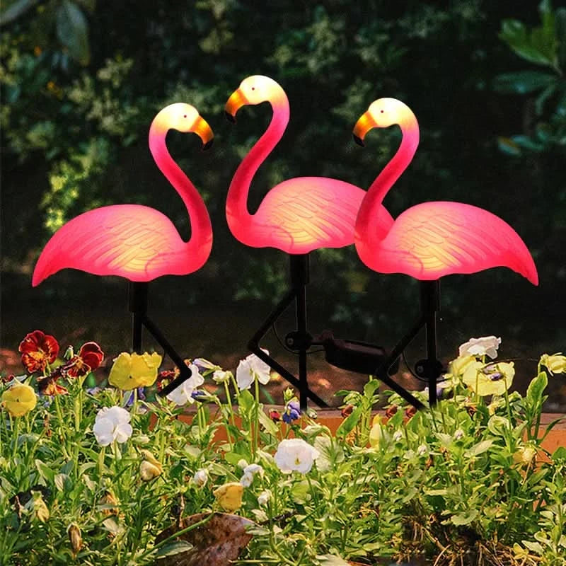 Flamingo Rosa luminoso solare – Giardino magico di notte 