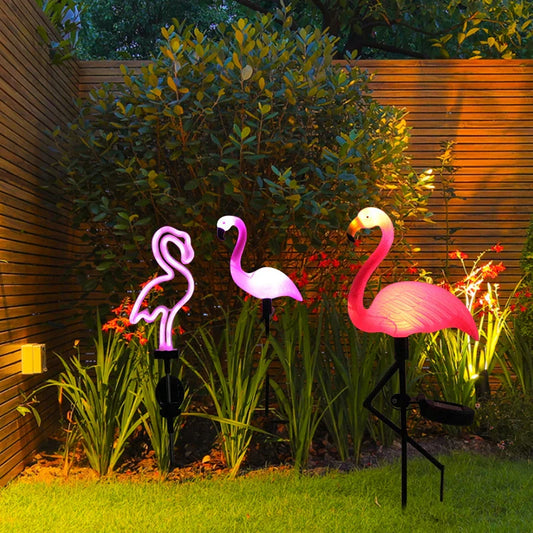 Flamingo Rosa luminoso solare – Giardino magico di notte 