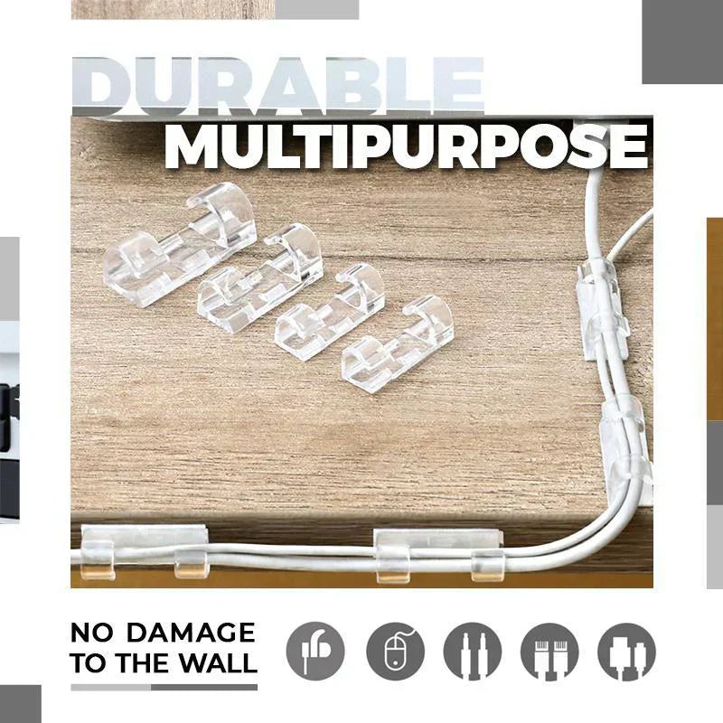 Quick and discreet fasteners for cables and wires (x20) 