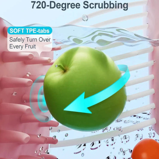 手間いらずで果物を完璧に掃除することができます。皮むきも不要です。 