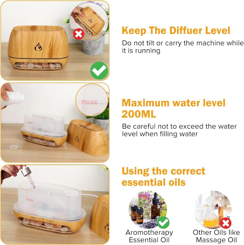 Relaksująca atmosfera z efektem ognia i kojącej mgły 