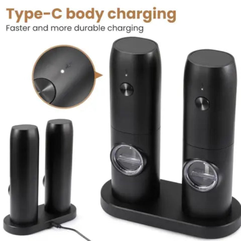 Elektrische LED-Mühle – Präzise Würzung mit einer Hand 