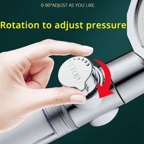 Avslappende dusj 360° – Høyt trykk & vannbesparelse 